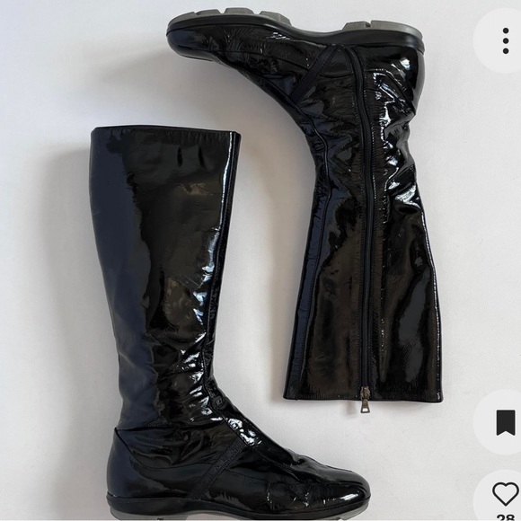 COPY - Prada Hightop Lacquer Boots in size 8.5 - Picture 2 of 6
